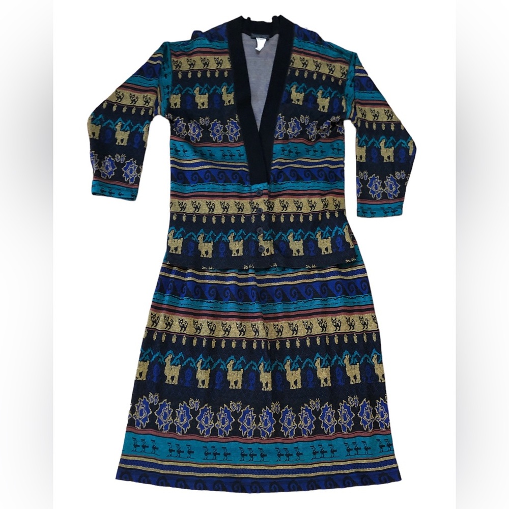 Peruvian connection vibe - 2 Pc SET Knits Alpaca Llama Skirt size L and skirt XL